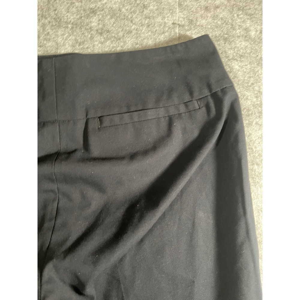Womyn Black Dress Pants Women Size 6 Straight Leg Flat Front Trousers USA Made - Picture 10 of 11